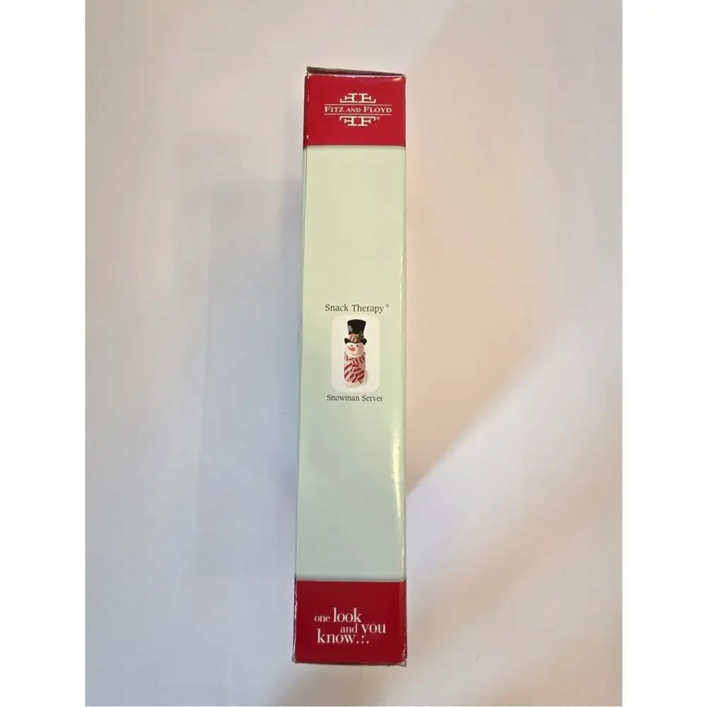 Fitz and Floyd Snowman Ceramic Snack Therapy Collection Holiday Christmas